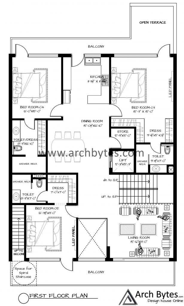 40' BY 78' FIRST FLOOR PLAN