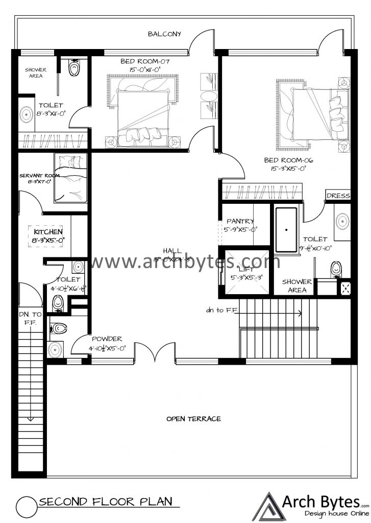 40' BY 78' SECOND FLOOR PLAN