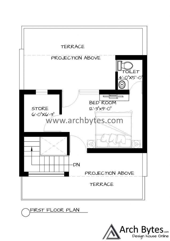 House Plan for 21x26 Feet Plot Size 60 Square Yards (Gaj) | Archbytes