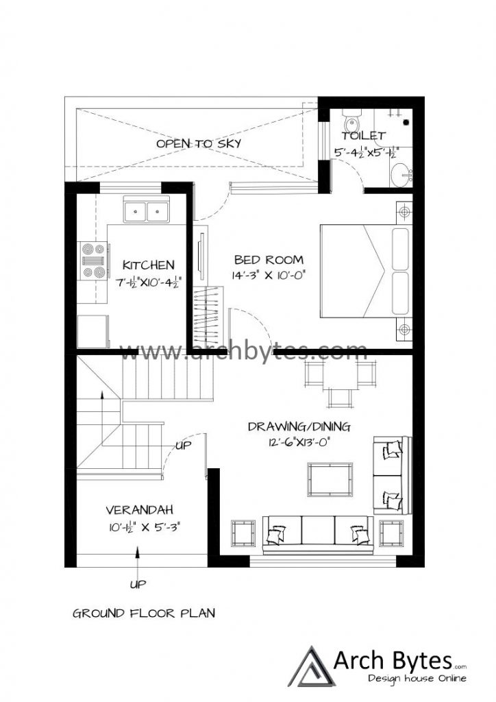 22.5X30 house plan