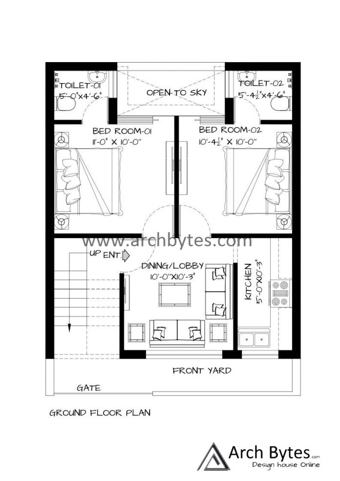 22.5x30_House plan