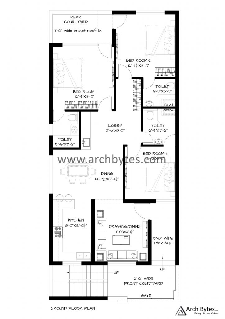 27x60 house plan
