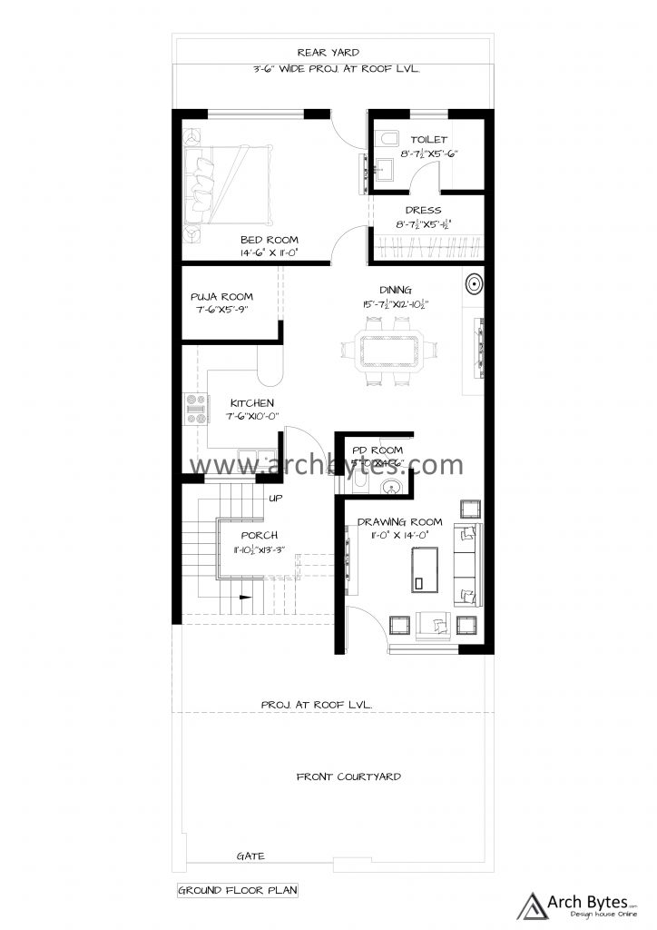 25x65 house plan
