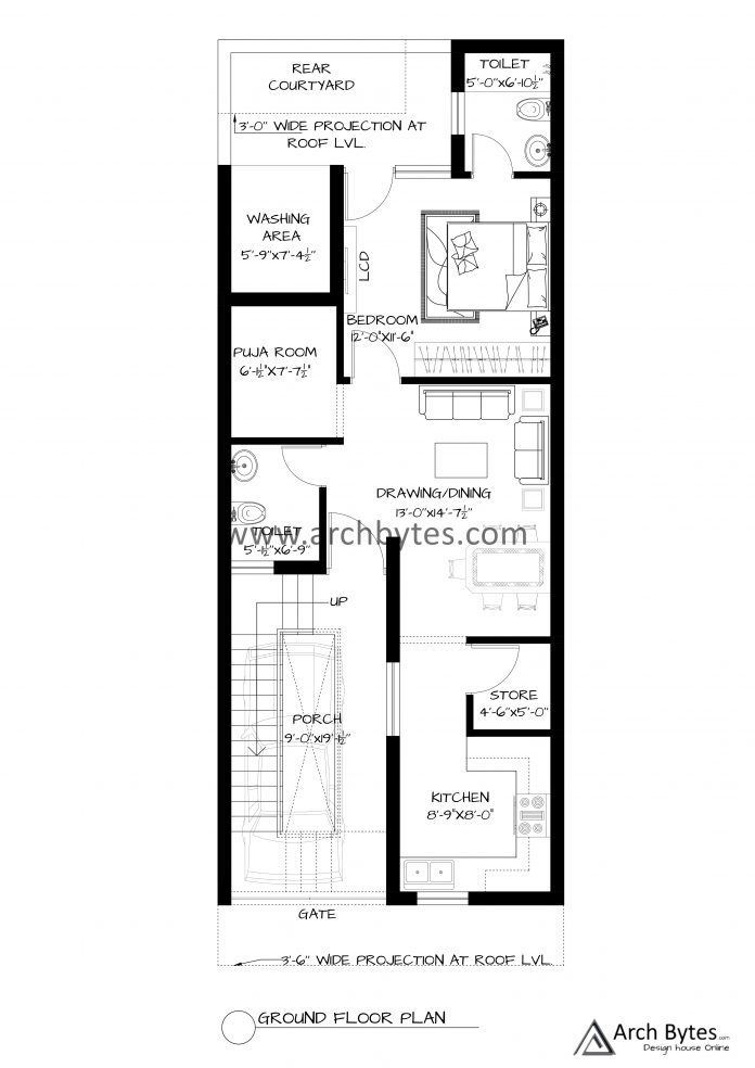 20x50 house plan