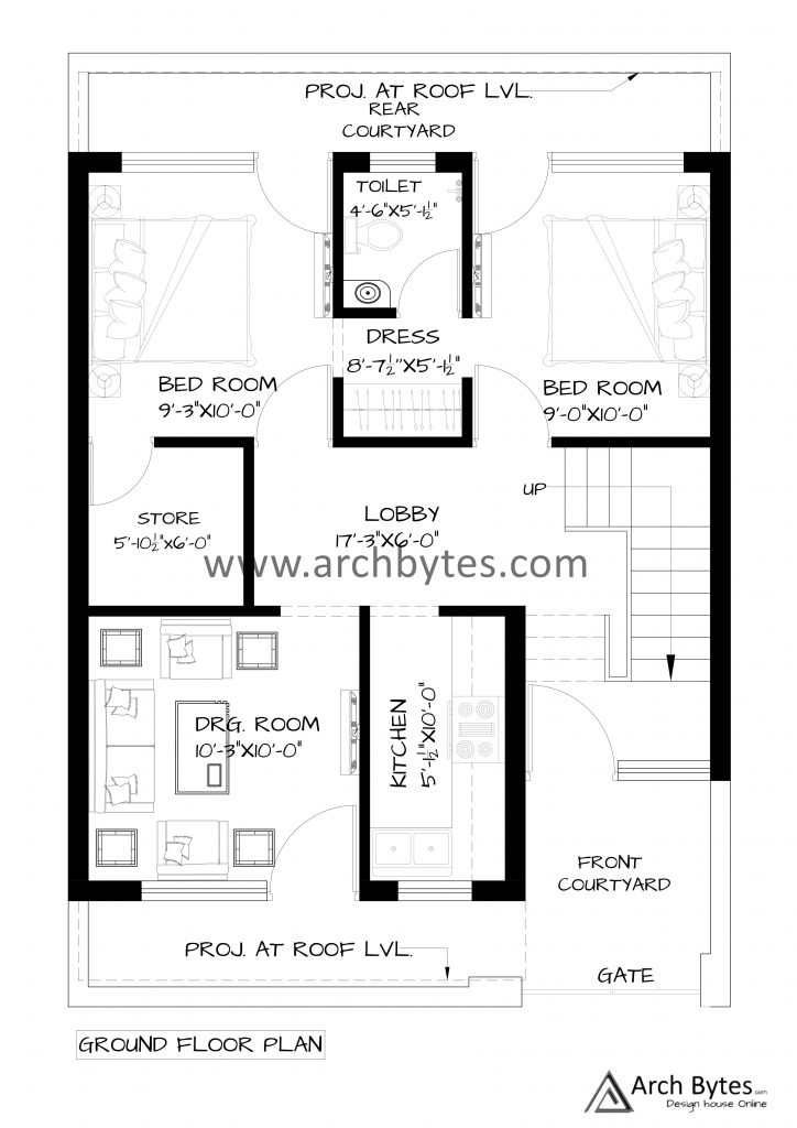 25x36 house plan