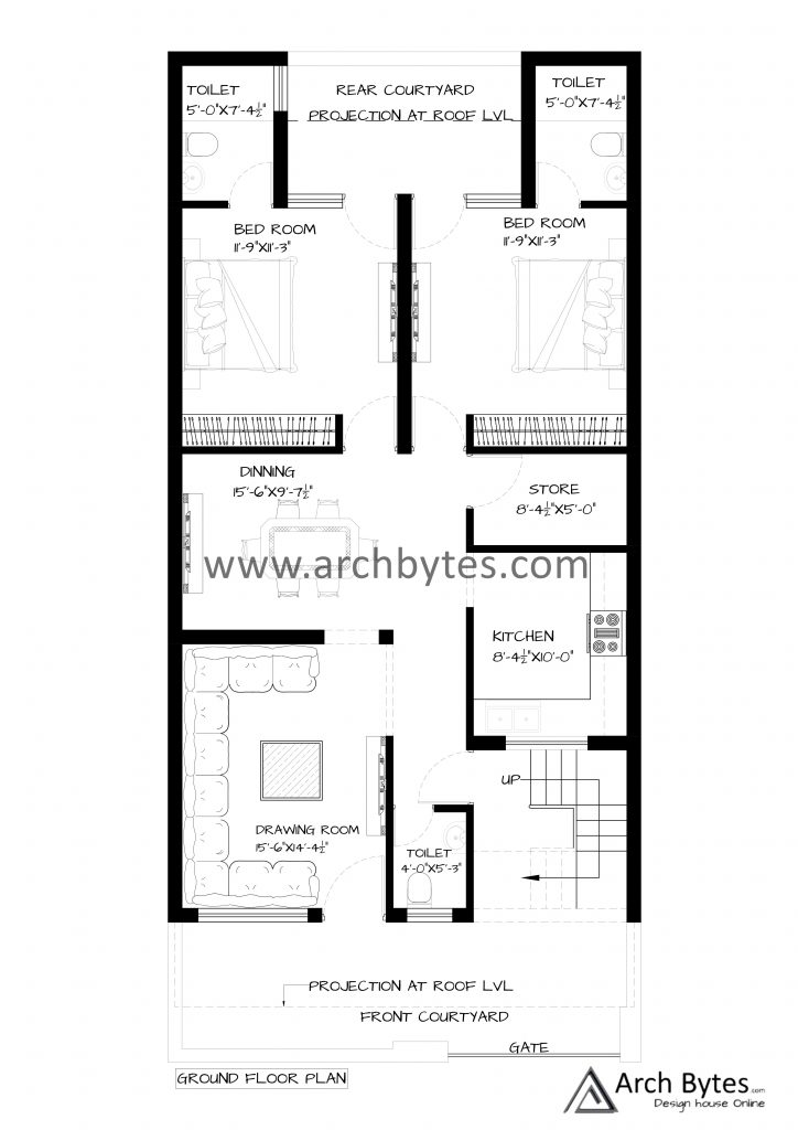 25x55 house plan