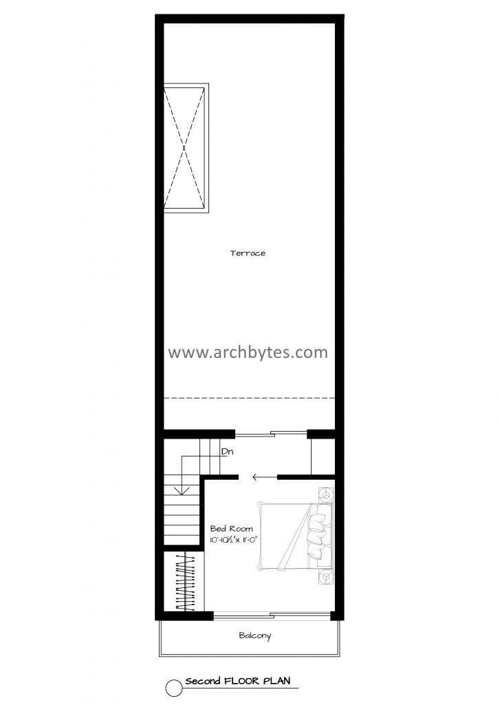 15x50 Second floor plan