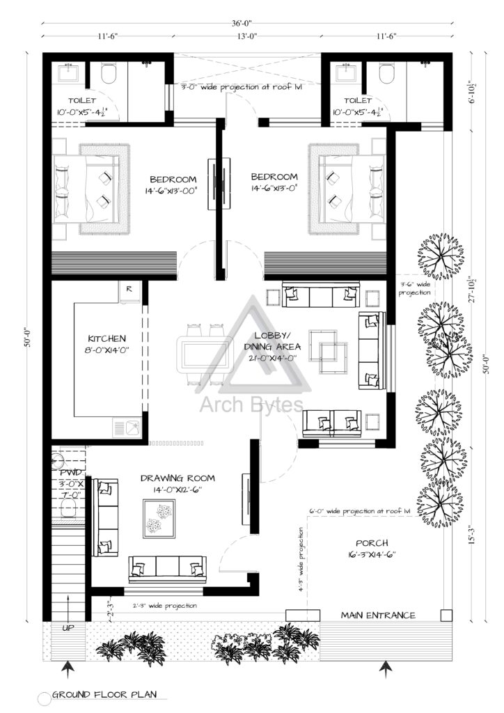 36x50 Firs floor  plan 